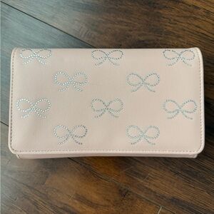 Elegant Pink Bow-Embellished Women's Bag